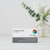 Carte De Visite Pied de page couleur - Cube - gris (Debout devant)