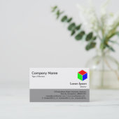 Carte De Visite Pied de page couleur - gris (Debout devant)