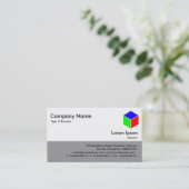 Carte De Visite Pied de page couleur - gris (Debout devant)