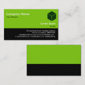 Carte De Visite Pied de page couleur - Martian Vert et Noir (Devant / Derrière)