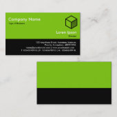 Carte De Visite Pied de page couleur - Martian Vert et Noir (Devant / Derrière)