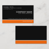 Carte De Visite Pied de page couleur - orange avec noir (Devant / Derrière)