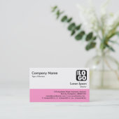 Carte De Visite Pied de page couleur - rose (Debout devant)