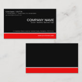 Carte De Visite Pied de page couleur - Rouge avec noir (Devant / Derrière)