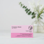Carte De Visite Pied de page couleur - Tons de rose (Debout devant)