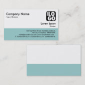 Carte De Visite Pied de page couleur - Vert bleu clair (Devant / Derrière)