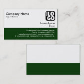 Carte De Visite Pied de page couleur - Vert foncé (Devant / Derrière)