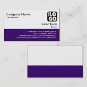 Carte De Visite Pied de page couleur - violet profond (Devant / Derrière)