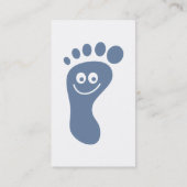 Carte De Visite Pied gris heureux (Dos)