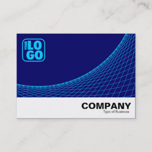Carte De Visite Pied incurvé - Bleu ciel sur bleu marine foncé