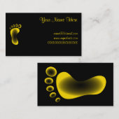 Carte De Visite Pied jaune transparent (Devant / Derrière)