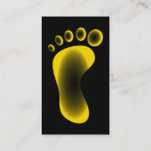 Carte De Visite Pied jaune transparent (Dos)
