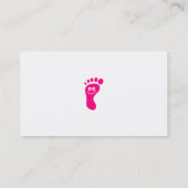 Carte De Visite Pied rose heureux (Dos)