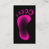 Carte De Visite Pied rose transparent (Dos)