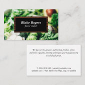 Carte De Visite Pied | Salade | Chef (Devant / Derrière)