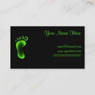 Carte De Visite Pied vert transparent