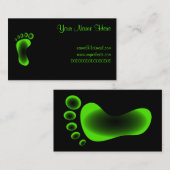 Carte De Visite Pied vert transparent (Devant / Derrière)