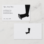 Carte De Visite Pied, votre nom ici, (Devant / Derrière)