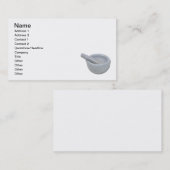 Carte De Visite Piédestal de mortier de porcelaine (Devant / Derrière)