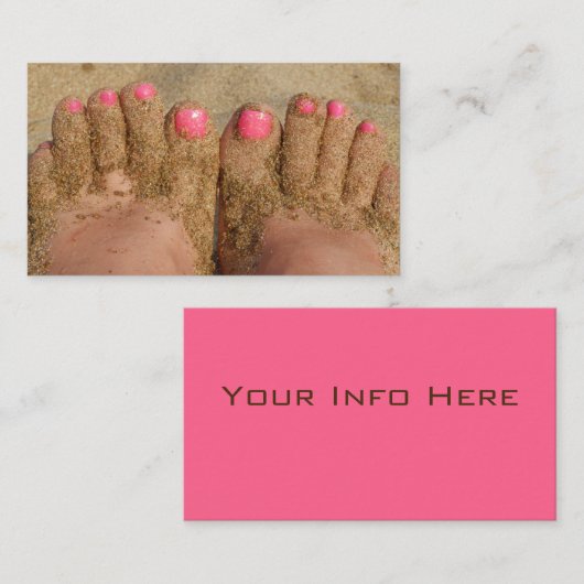 Carte De Visite Pieds (Devant / Derrière)