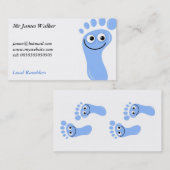 Carte De Visite Pieds bleus heureux, M. James Walker, (Devant / Derrière)