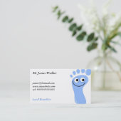 Carte De Visite Pieds bleus heureux, M. James Walker, (Debout devant)