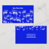 Carte De Visite Pieds bleus heureux, votre nom ici (Devant / Derrière)