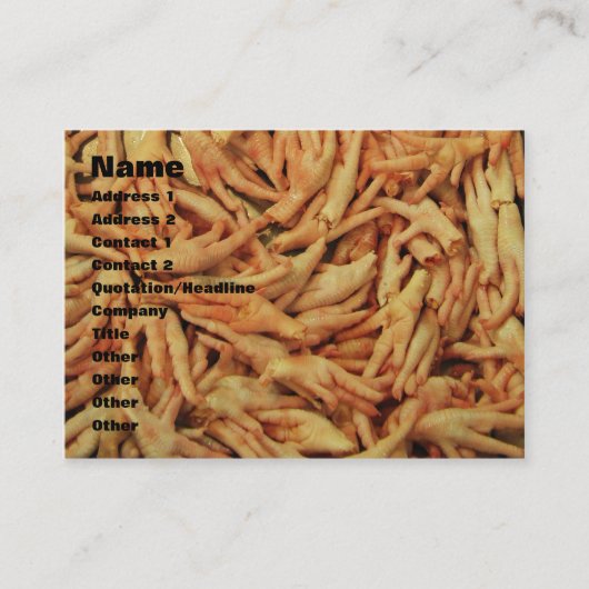 Carte De Visite Pieds de poulet cru (Devant)