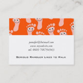 Carte De Visite Pieds heureux de papier peint (Dos)