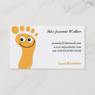 Carte De Visite Pieds oranges heureux