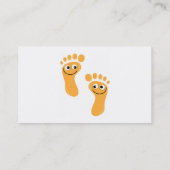 Carte De Visite Pieds oranges heureux (Dos)