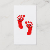 Carte De Visite Pieds rouges heureux (Dos)