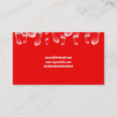 Carte De Visite Pieds rouges heureux, votre nom ici (Dos)