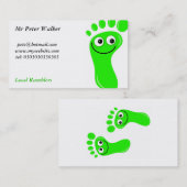 Carte De Visite Pieds verts heureux (Devant / Derrière)