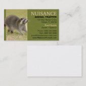 Carte De Visite Piégeur d'animaux nuisibles (Devant / Derrière)