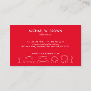 Carte De Visite Piercing élégant pour le corps de bijoux rouge