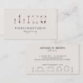 Carte De Visite Piercing Jewelry Studio Marine Ivory (Devant / Derrière)