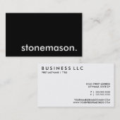 Carte De Visite pierre. (Devant / Derrière)