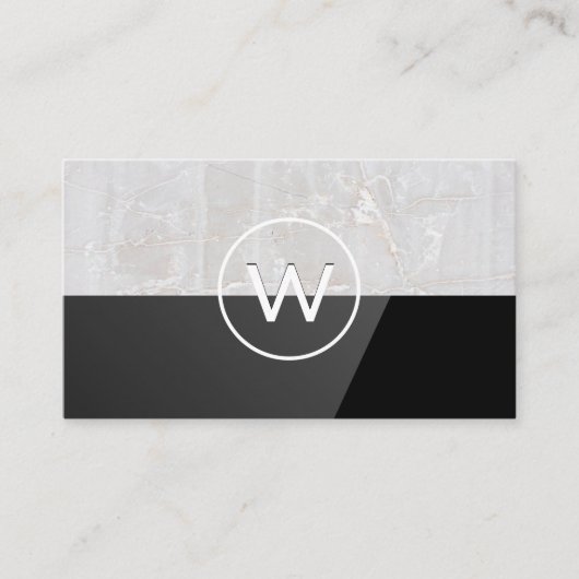 Carte De Visite Pierre blanche | Luminosité noire (Devant)