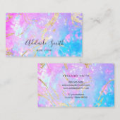 Carte De Visite pierre bleue violette (Devant / Derrière)