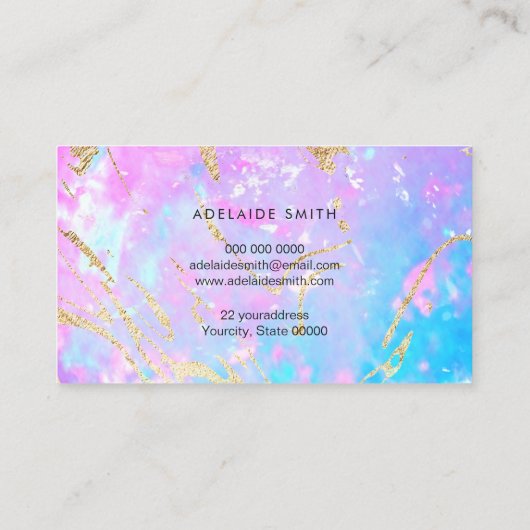 Carte De Visite pierre bleue violette (Dos)