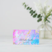 Carte De Visite pierre bleue violette (Debout devant)