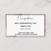 Carte De Visite Pierre concrète (Dos)