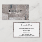 Carte De Visite Pierre concrète (Devant / Derrière)