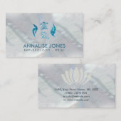 Carte De Visite Pierre curative d'aigue-marine de symbole et de (Devant / Derrière)