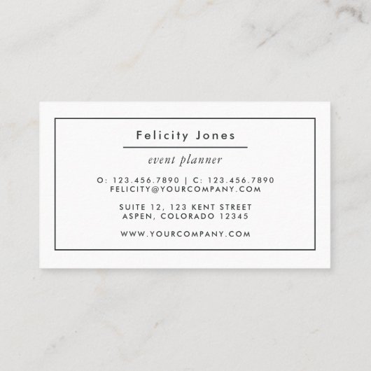 Carte De Visite Pierre d'Agate Galaxy (Dos)