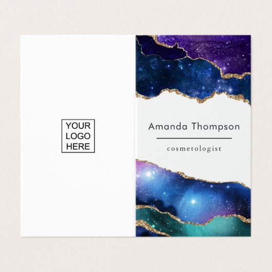 Carte De Visite Pierre d'Agate Galaxy (Extérieur déplié)