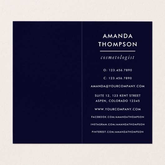 Carte De Visite Pierre d'Agate Galaxy (Intérieur déplié)