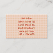 Carte De Visite Pierre de bougie de salon de thérapie de massage (Dos)