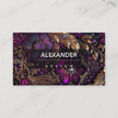 Carte De Visite Pierre De Cristal Iridescente, Fuchsia, Rose, Viol (Devant)